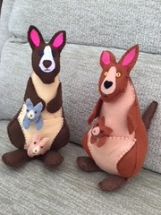 animals and toys made by Barbara Bennett during her convalescence after having a complete knee replacement in April 2021.
